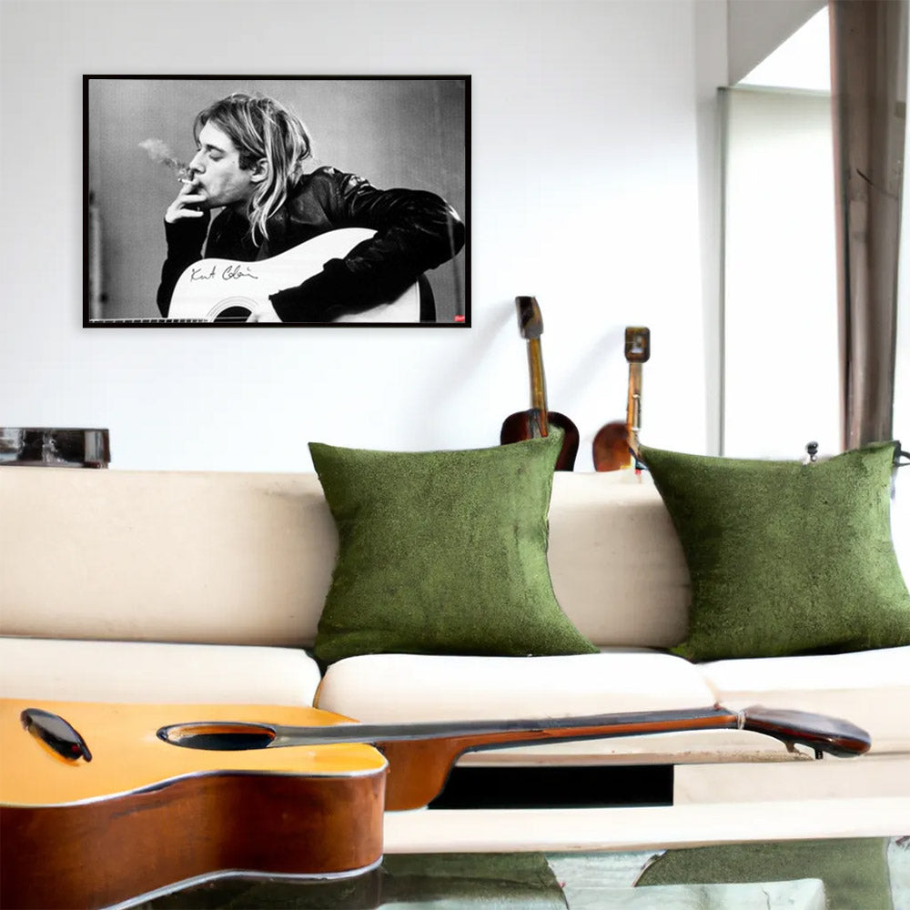 NIRVANA - Kurt Cobain Smoking / Poster