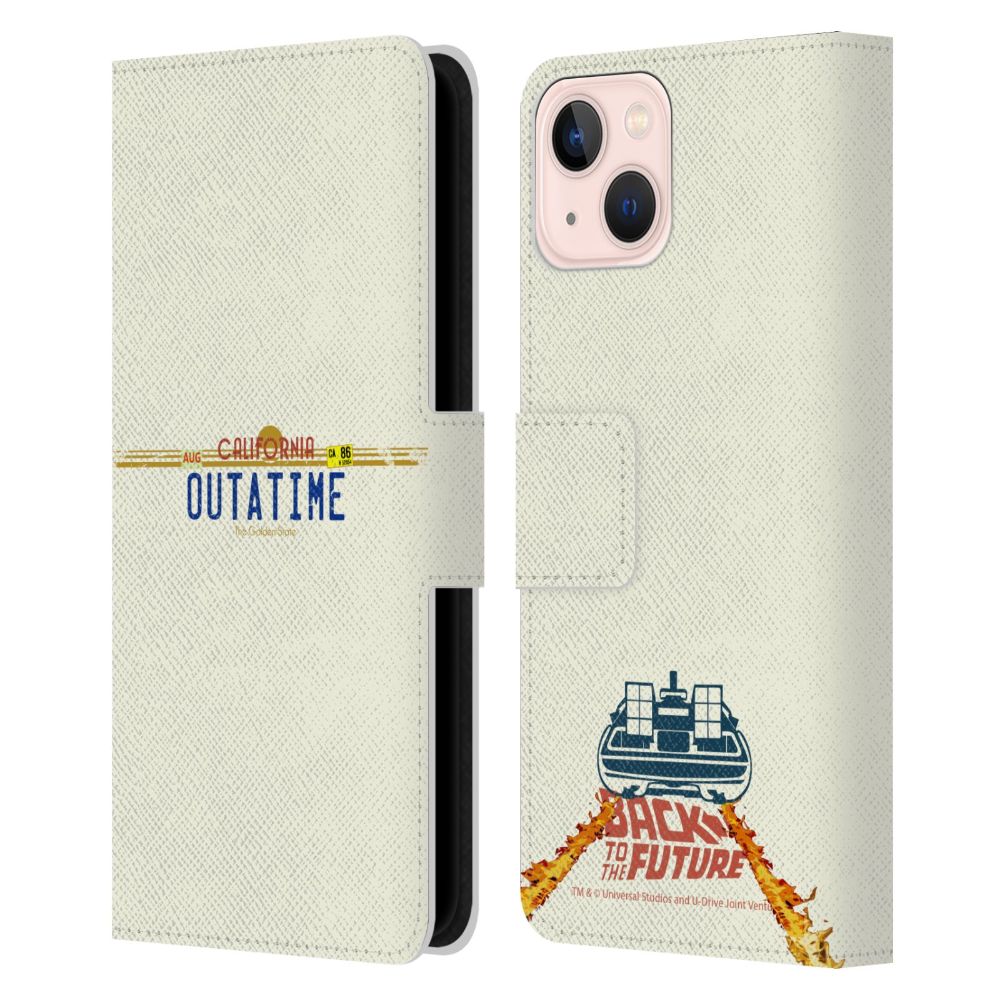 BACK TO THE FUTURE バックトゥザフューチャー (劇場公開 40周年 ) - Graphics / Outatime レザー手帳型 / Apple iPhoneケース - PGS