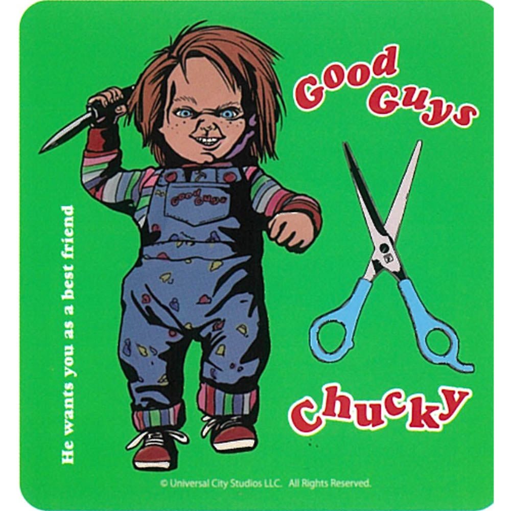 CHILD'S PLAY チャイルドプレイ - CHUCKY / Green / ステッカー - PGS