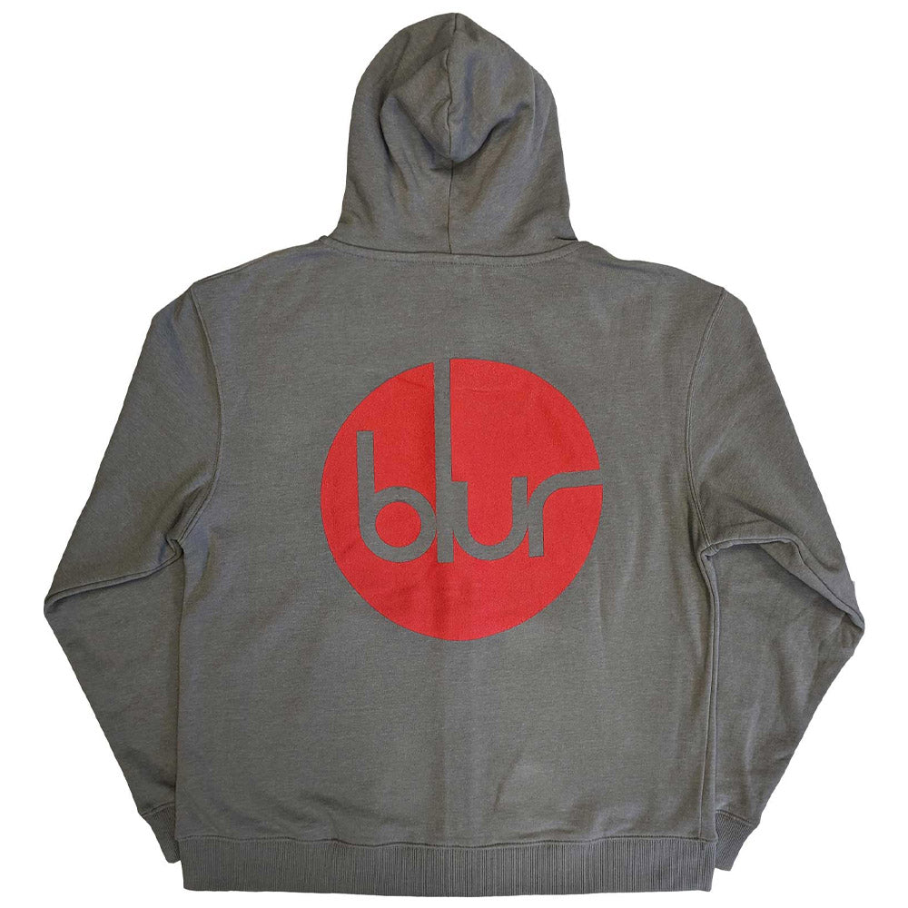BLUR - Circle Logo / Back Print / Zip / Hoodie / Sweatshirt / Men's