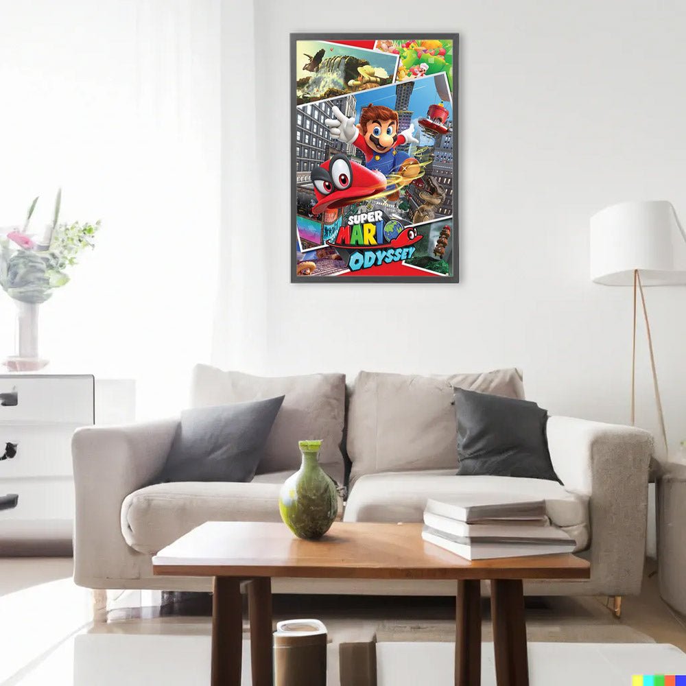 SUPER MARIO スーパーマリオ (40周年 ) - Odyssey (Collage) / ポスター - PGS