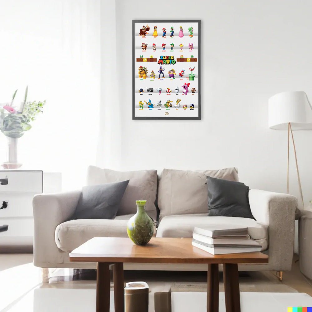 SUPER MARIO スーパーマリオ (40周年 ) - Character Parade / ポスター - PGS