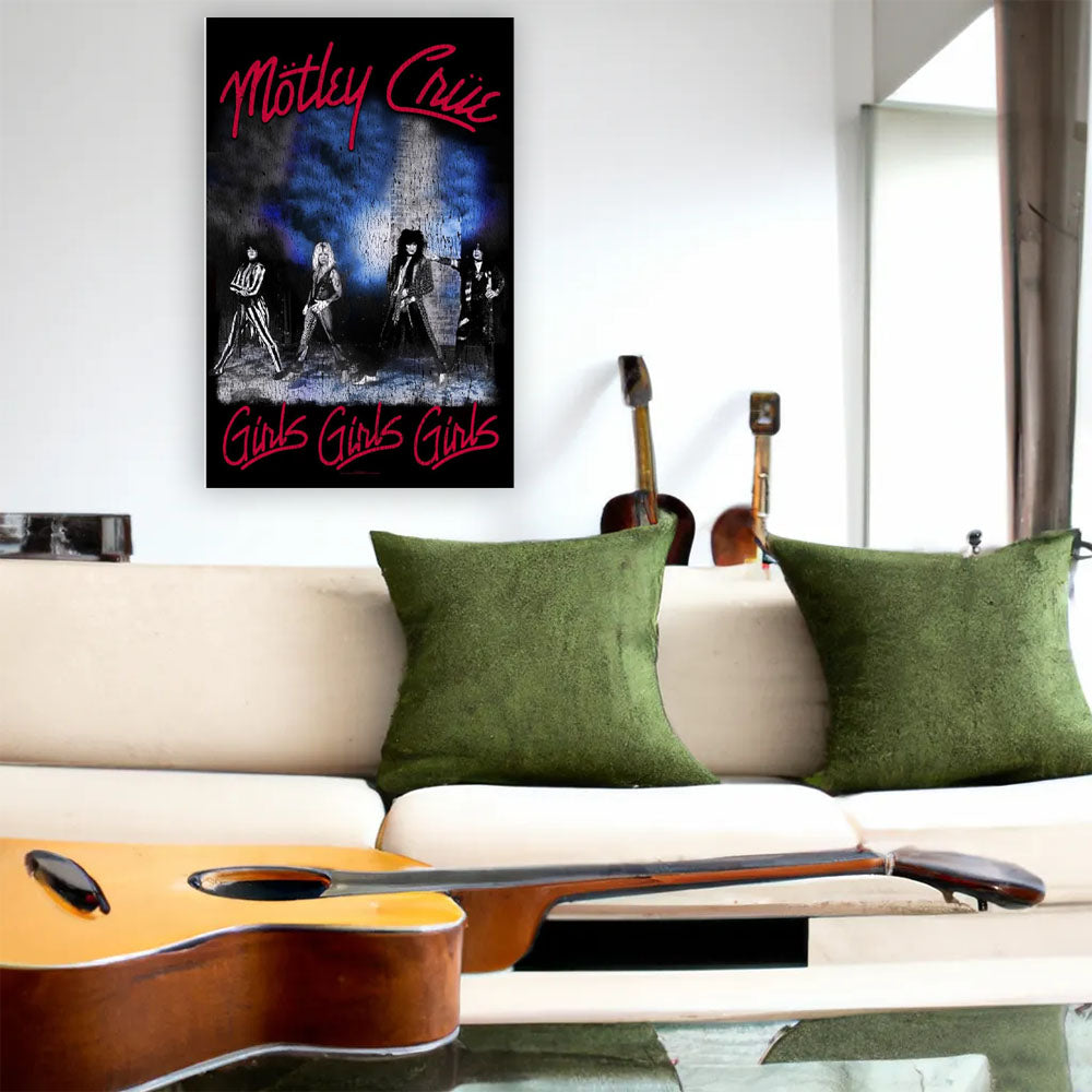 MOTLEY CRUE モトリークルー (結成 45周年 ) - GIRLS, GIRLS, GIRLS / タペストリー