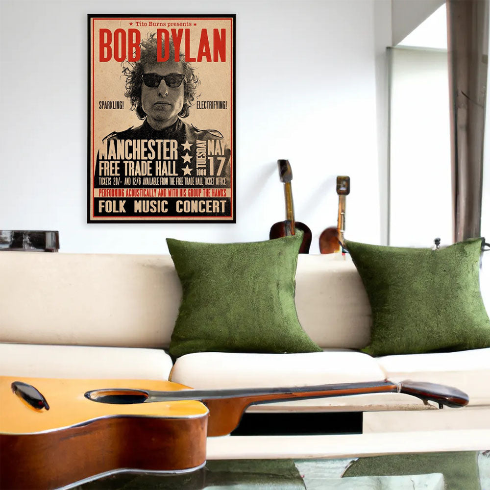 BOB DYLAN ボブディラン (生誕 85周年 ) - Manchester 1966 / ポスター