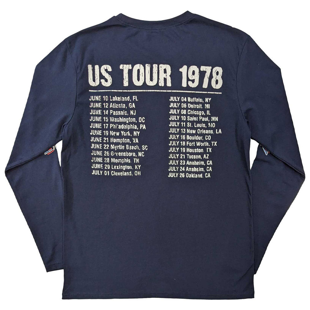 【予約商品】 ROLLING STONES ローリングストーンズ (7月 新譜 記念 ) - US Tour '78 (復刻ツアーTシリーズ) / バックプリントあり / 長袖 / アームプリントあり / Tシャツ / メンズ