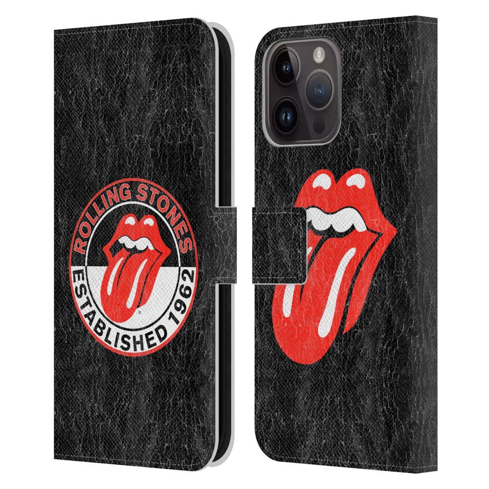 ROLLING STONES ローリングストーンズ (来日 35周年 記念 ) - Established 1962 レザー手帳型 / Apple iPhoneケース - PGS
