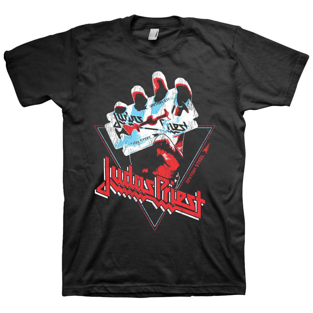 JUDAS PRIEST ジューダスプリースト - BRITISH STEEL HAND TRIANGLE / Tシャツ / メンズ - PGS