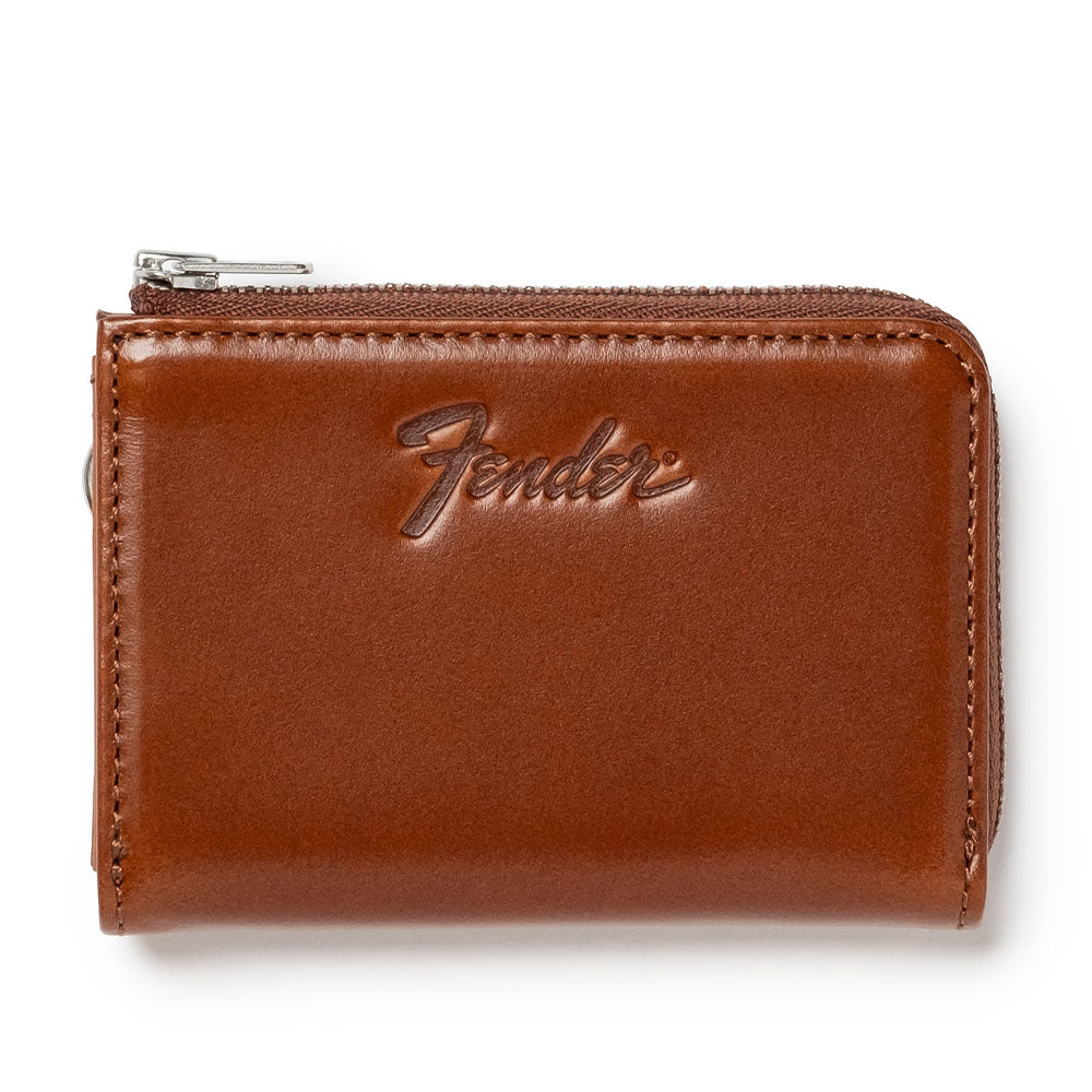 FENDER フェンダー (設立 80周年 ) - コインケース / Brown / ギターピック&ウォレットコード付き / 財布 【公式 / オフィシャル】