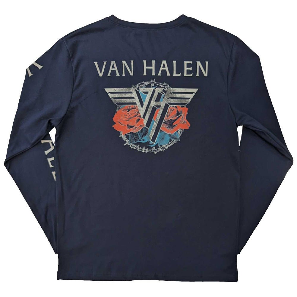 VAN HALEN ヴァンヘイレン (エドワード生誕 70周年 ) - 84 Tour / バックプリントあり / 長袖 / Sleeve Print / Tシャツ / メンズ - PGS