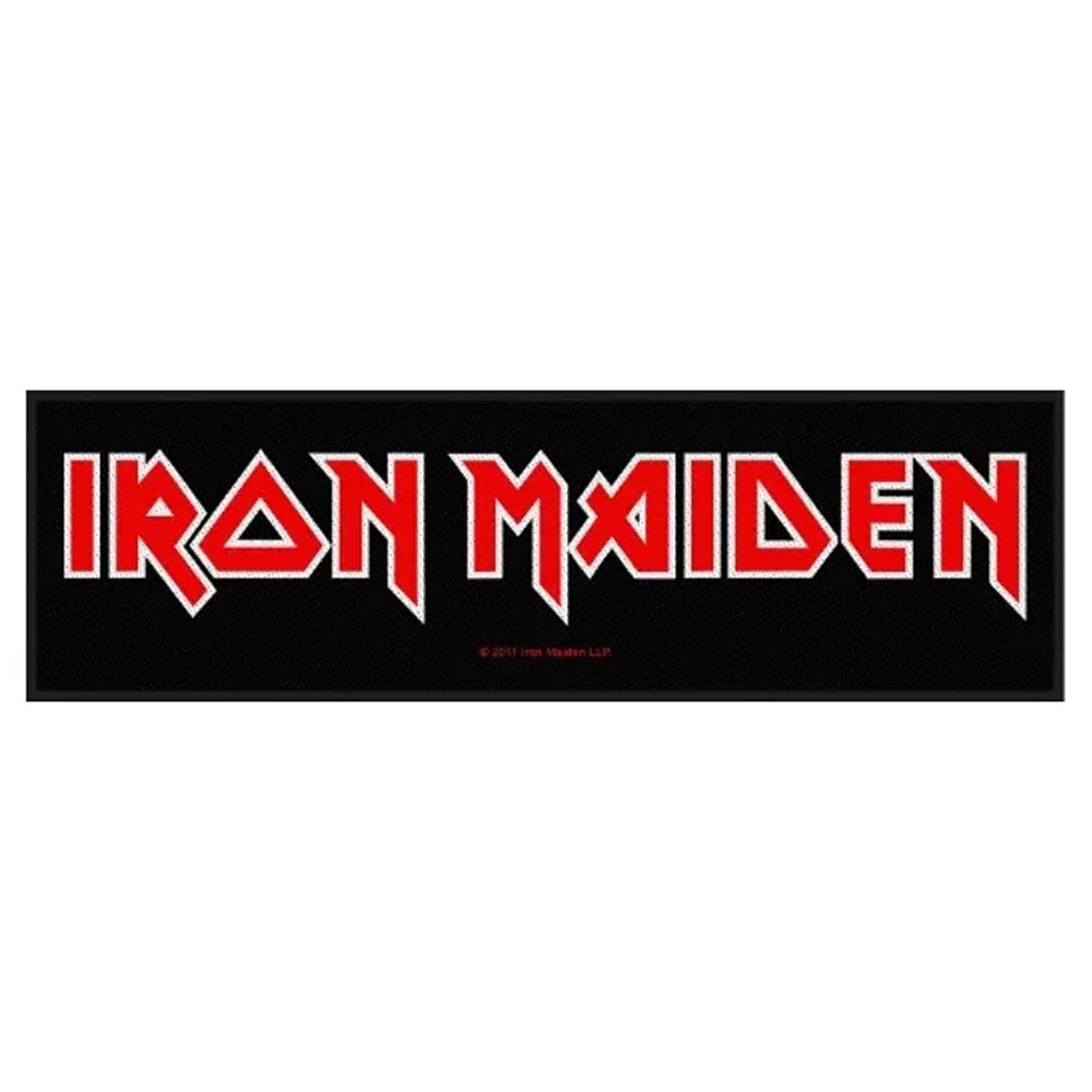 IRON MAIDEN アイアンメイデン (結成 50周年 ) - LOGO / SUPER STRIP PATCH / ワッペン - PGS