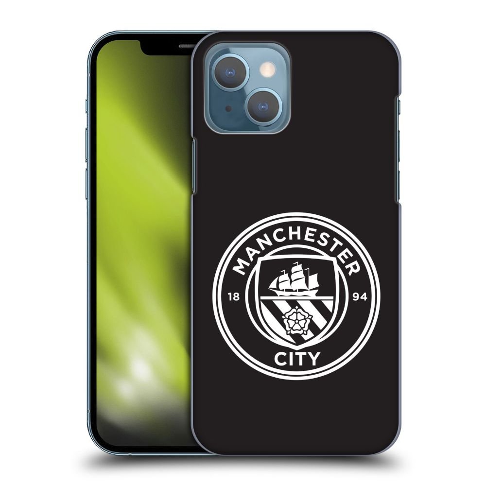 MANCHESTER CITY FC マンチェスターシティFC - Black White Outline ハード case / Apple iPhoneケース - PGS
