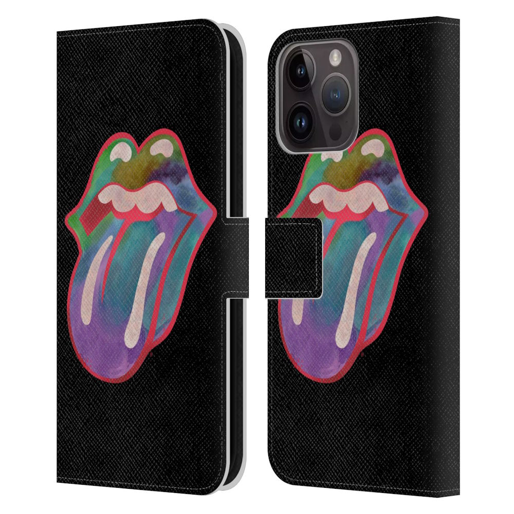 ROLLING STONES - (7月 新譜 記念 ) - Watercolour Tongue レザー手帳型