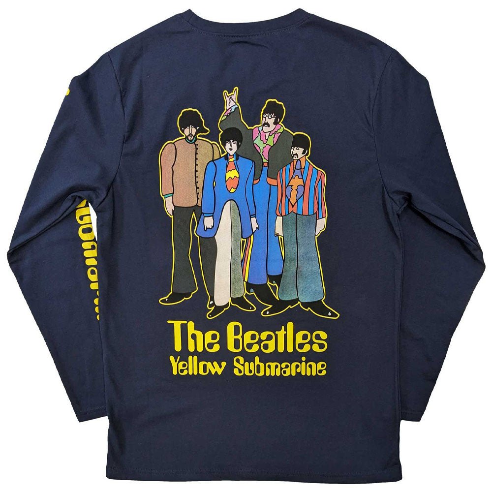 THE BEATLES ビートルズ (結成 65周年 ) - Yellow Submarine Band / バックプリントあり / 長袖 / Sleeve Print / Tシャツ / メンズ - PGS