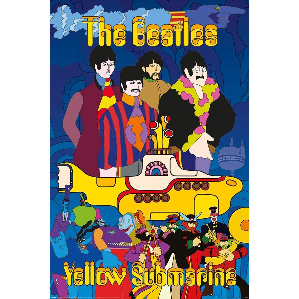 THE BEATLES ビートルズ (結成 65周年 ) - YELLOW SUBMARINE / ポスター - PGS