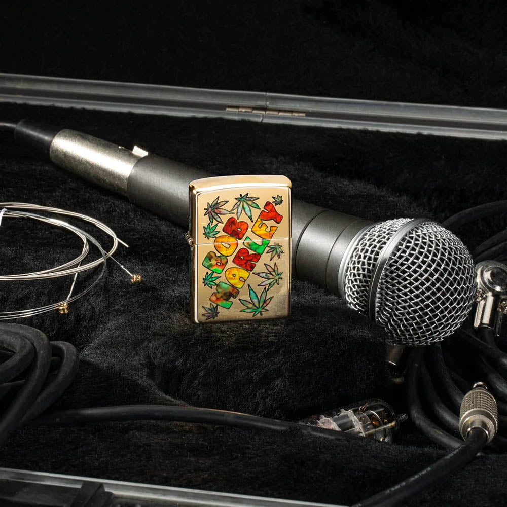 BOB MARLEY (80th Anniversary) - Fusion High Polish Brass Zippo Lighter