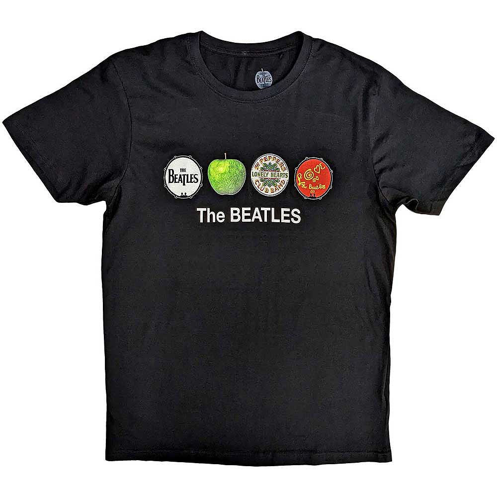 THE BEATLES ビートルズ (結成 65周年 ) - Apple & Drums / Tシャツ / メンズ - PGS