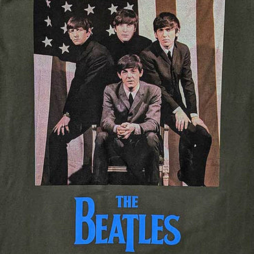 THE BEATLES ビートルズ (結成 65周年 ) - US Flag Photo / Tシャツ / メンズ - PGS