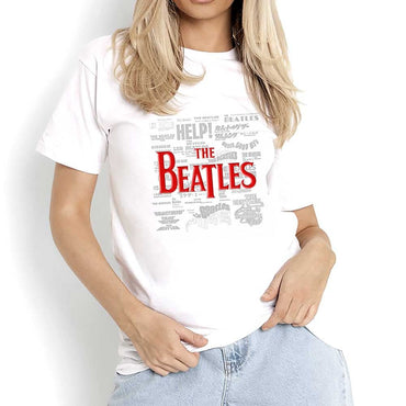THE BEATLES ビートルズ (結成 65周年 ) - Titles & Logos / パフプリント / Tシャツ / メンズ - PGS