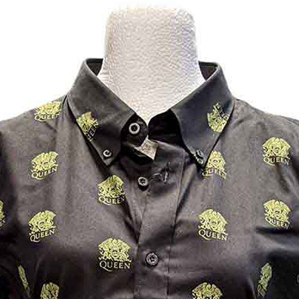 QUEEN (50th Anniversary of First Visit to Japan) - Crest Pattern / Collared Shirt / Men's