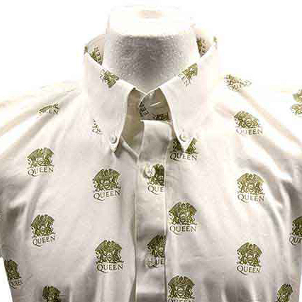QUEEN クイーン (The Royal Four – 55th Anniversary ) - Crest Pattern / 襟付きシャツ / メンズ