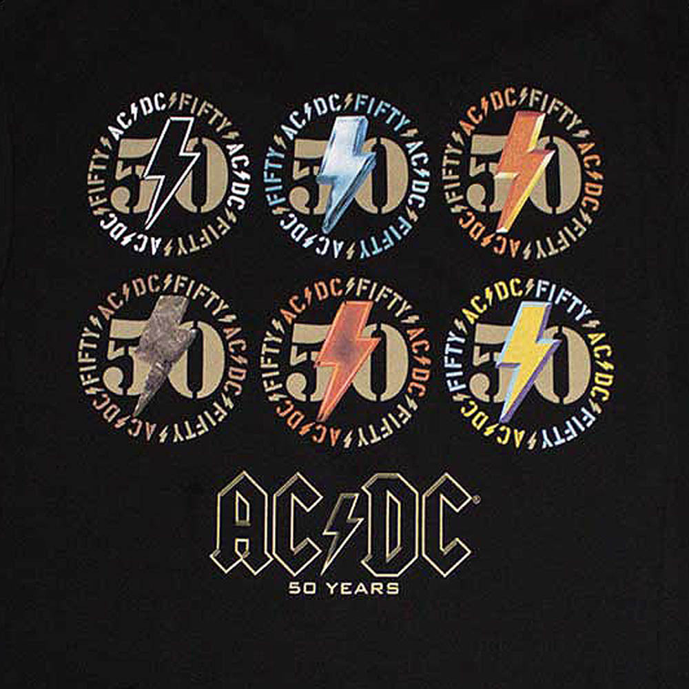 AC/DC (45th Anniversary of Japan Tour) - Emblems / Back Print / Men's T-Shirt
