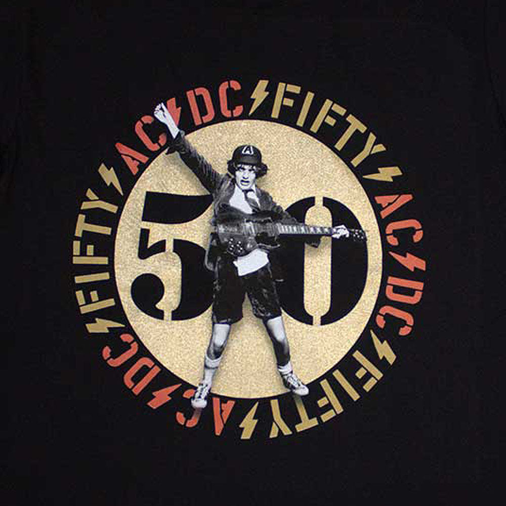 AC/DC エーシーディーシー (Back in Black 45周年 ) - Gold Emblem / Tシャツ / メンズ