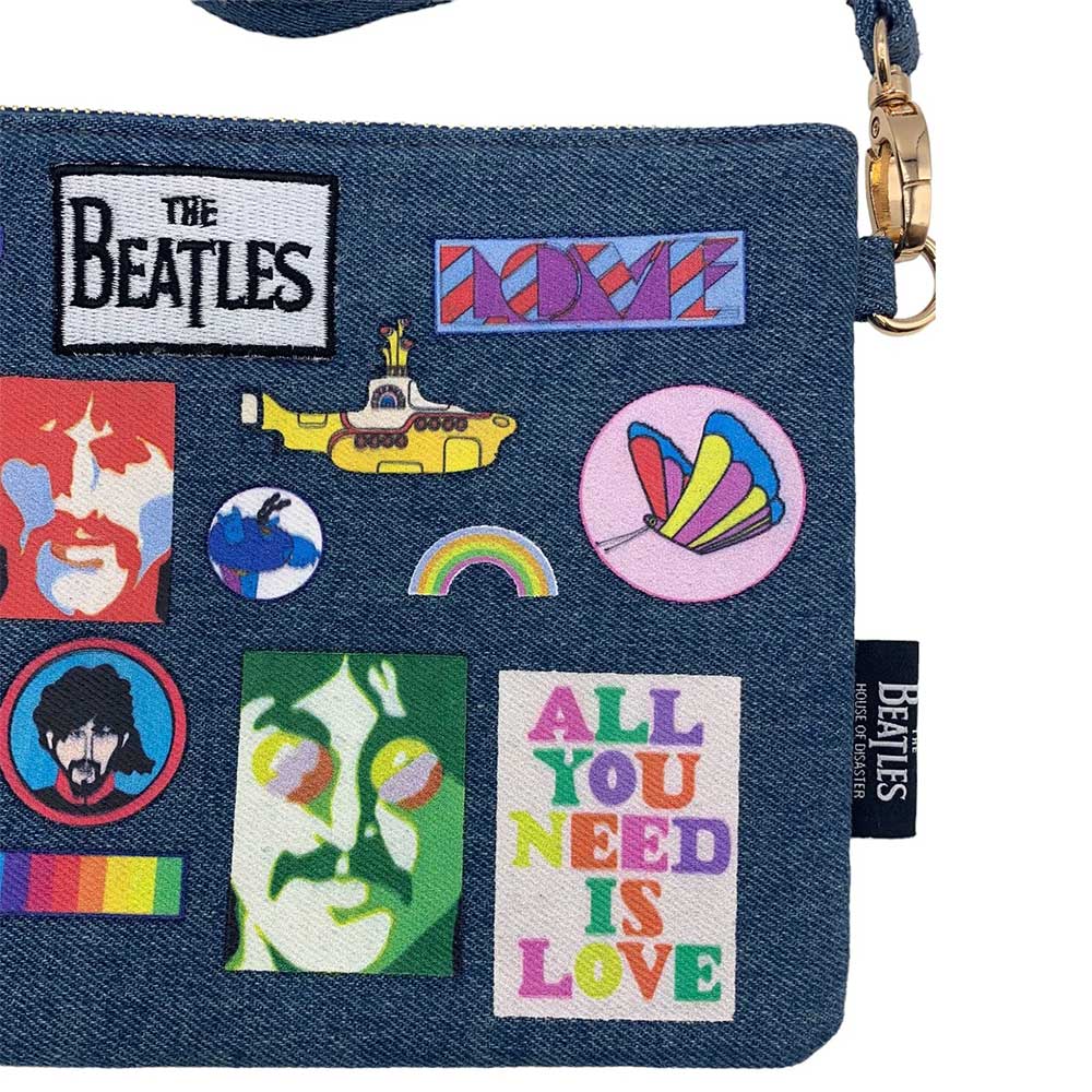 THE BEATLES ビートルズ (結成 65周年 ) - Denim Cross Body Bag / Disaster(U.K.ブランド) / ショルダーバッグ 【公式 / オフィシャル】