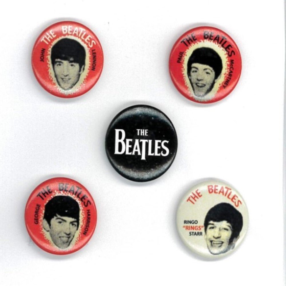 THE BEATLES ビートルズ (結成 65周年 ) - Vintage Portraits / 5個セット / バッジ - PGS