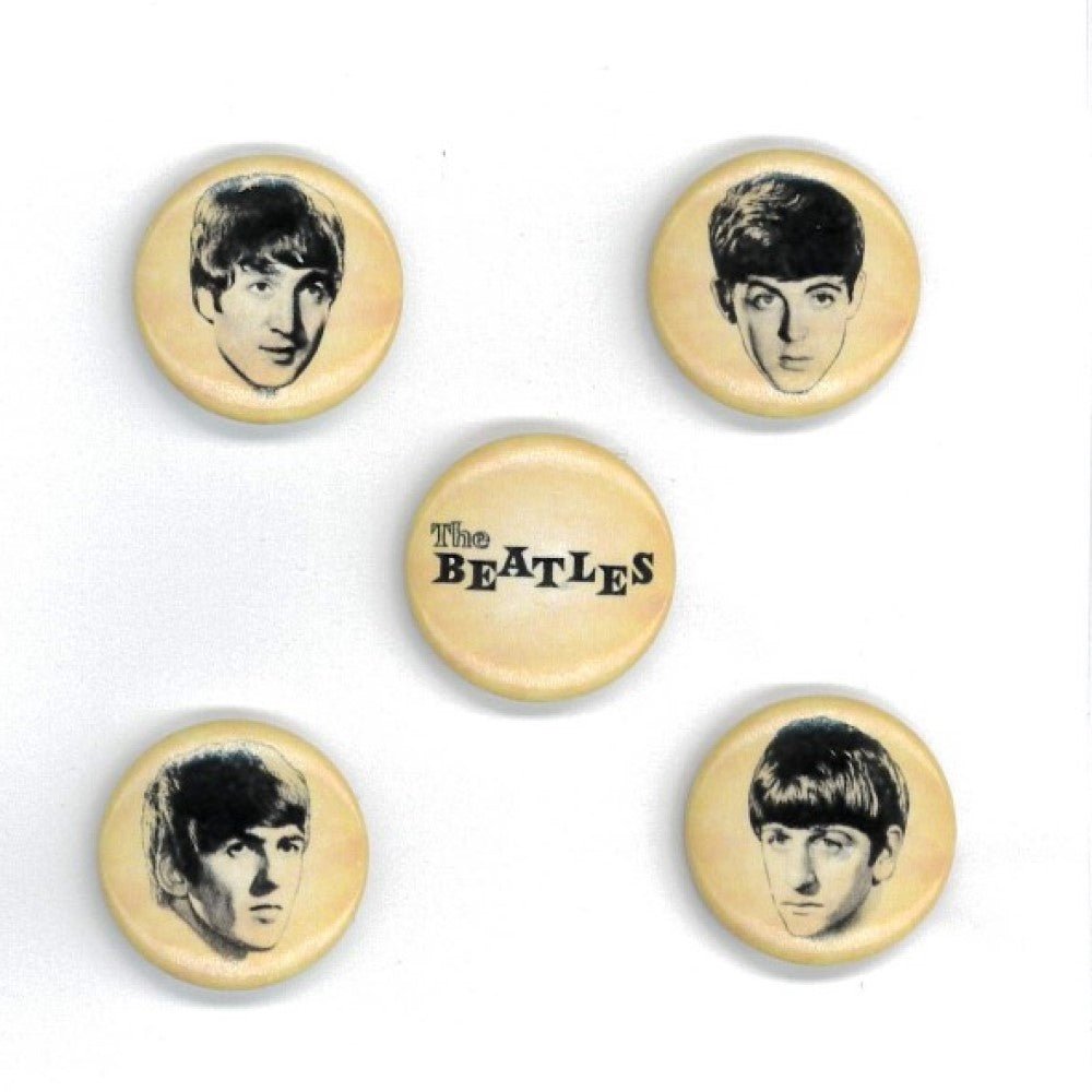 THE BEATLES ビートルズ (結成 65周年 ) - She Loves You Vintage / 5個セット / バッジ - PGS