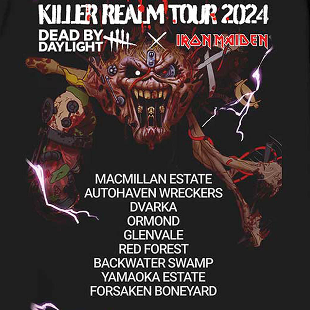 IRON MAIDEN (50th Anniversary) - Dead By Daylight Killer Realm / Back Print / Limited Edition / T-Shirt / Men's