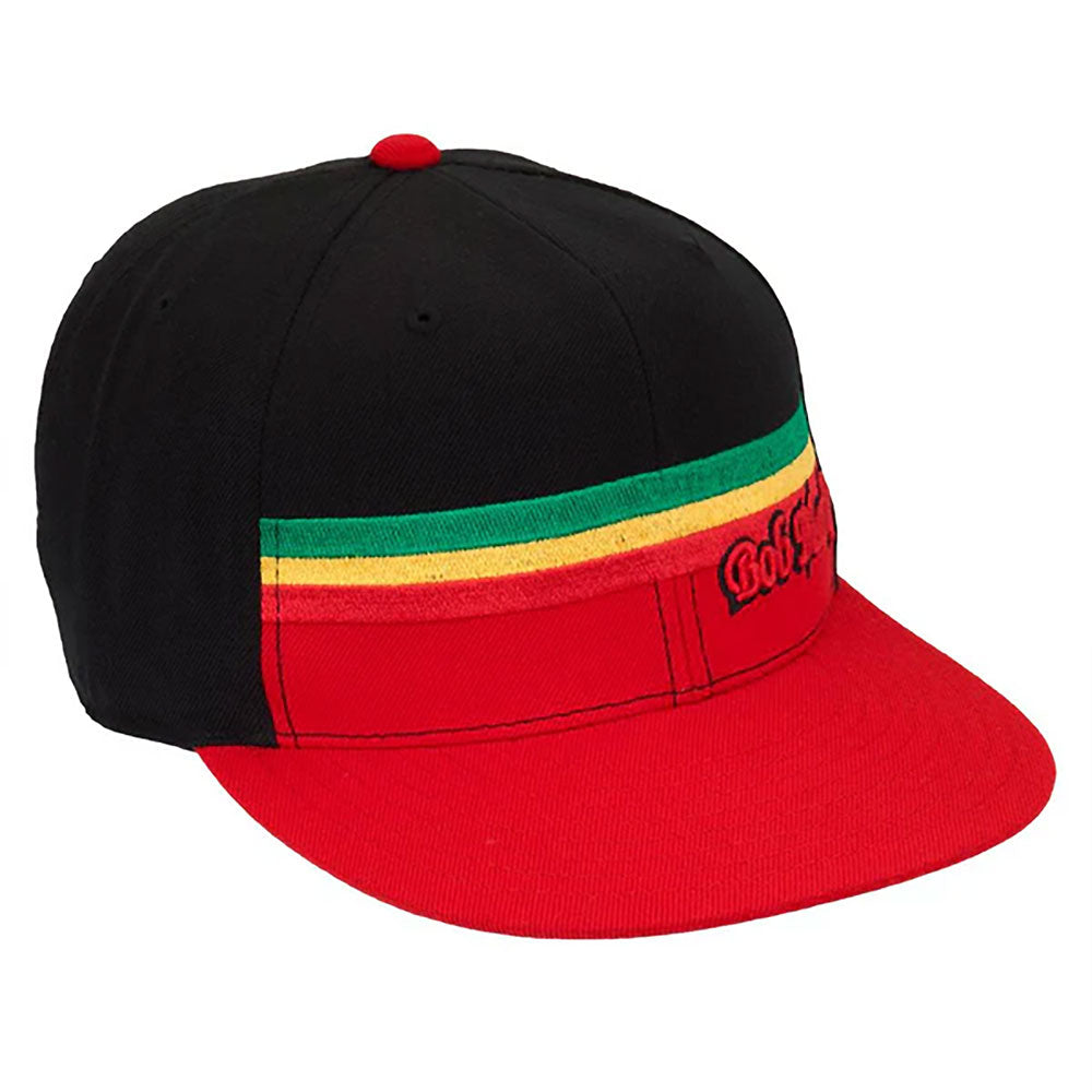 BOB MARLEY Bob Marley (80th Anniversary) - Rasta Stripe Yellow Fitted Cap / Limited Edition / Cap / Men's