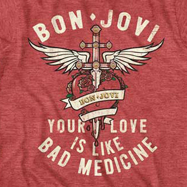 【予約商品】 BON JOVI ボンジョヴィ - BAD MEDICINE / Tシャツ / メンズ - PGS