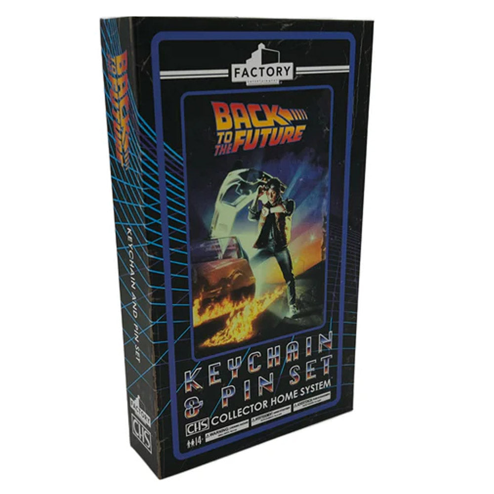 BACK TO THE FUTURE バックトゥザフューチャー (劇場公開 40周年 ) - CHS Keychain And Pin / セット / チャーム付き / キーホルダー