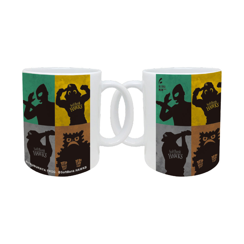 ULTRAMAN Ultraman - Ultraman 2024 x Fukuoka SoftBank Hawks collaboration / Shadow art / Mug