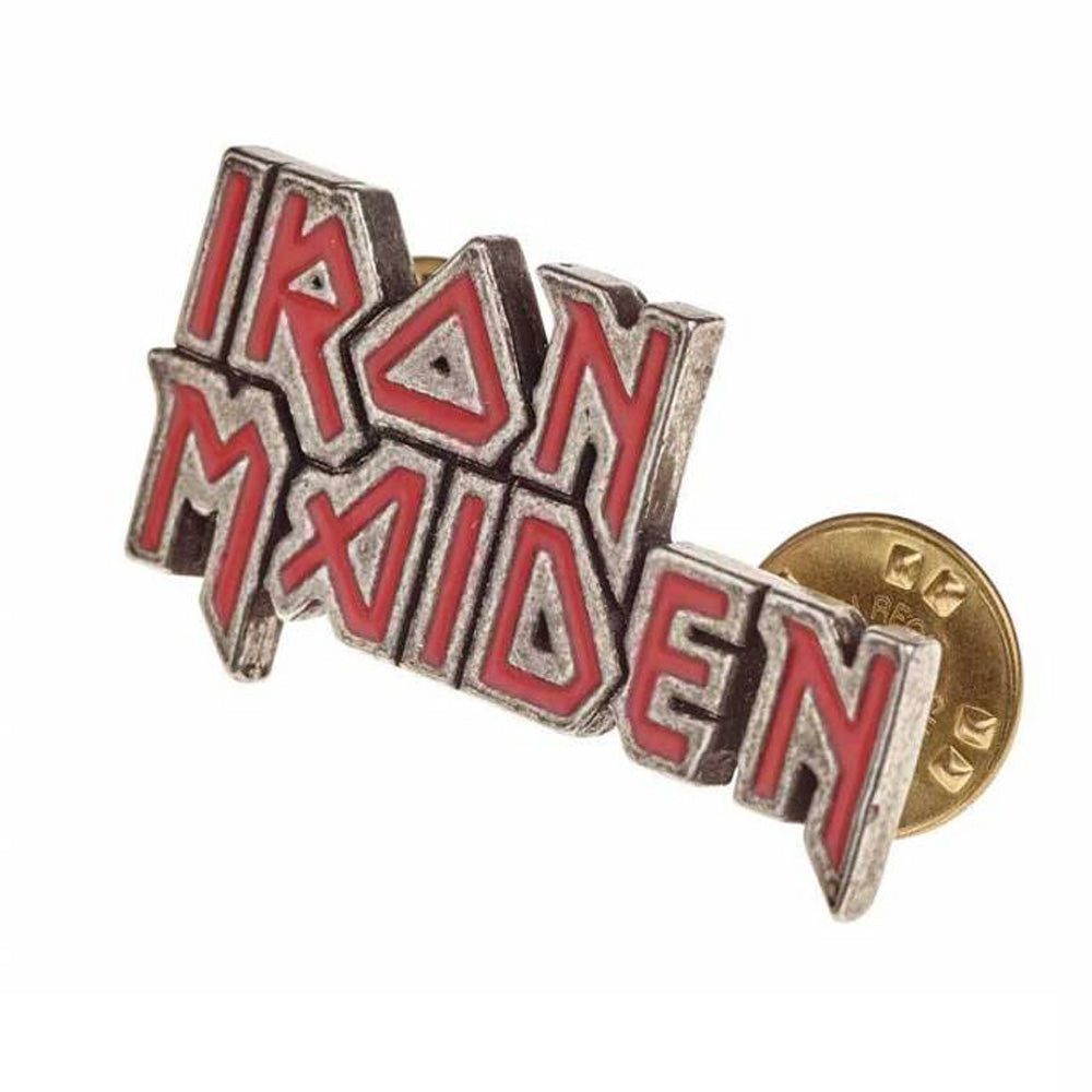 アイアンメイデン　メタル　ピンバッジ ピンバッジ】アイアン・メイデン IRON MAIDEN ロゴ ヘヴィメタル