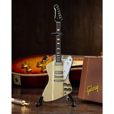 JOHNNY WINTER ジョニーウィンター - 1964 Gibson Firebird V Polaris White / ミニチュア楽器 - PGS