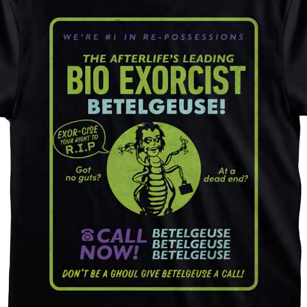 BEETLEJUICE Beetlejuice - Bio Exorcist / Back Print / T-shirt / Men's