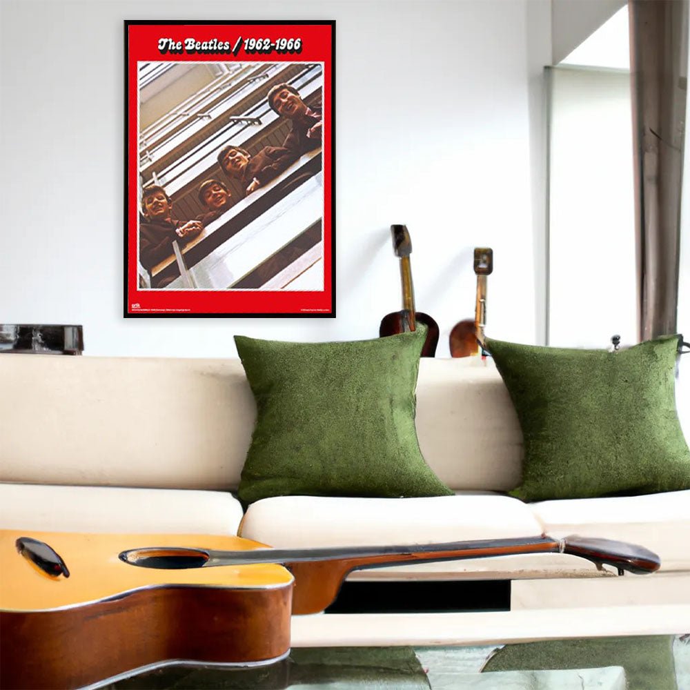 THE BEATLES ビートルズ (結成 65周年 ) - 赤盤・青盤 SET MINIPOSTERS / 2枚セット / ポスター - PGS