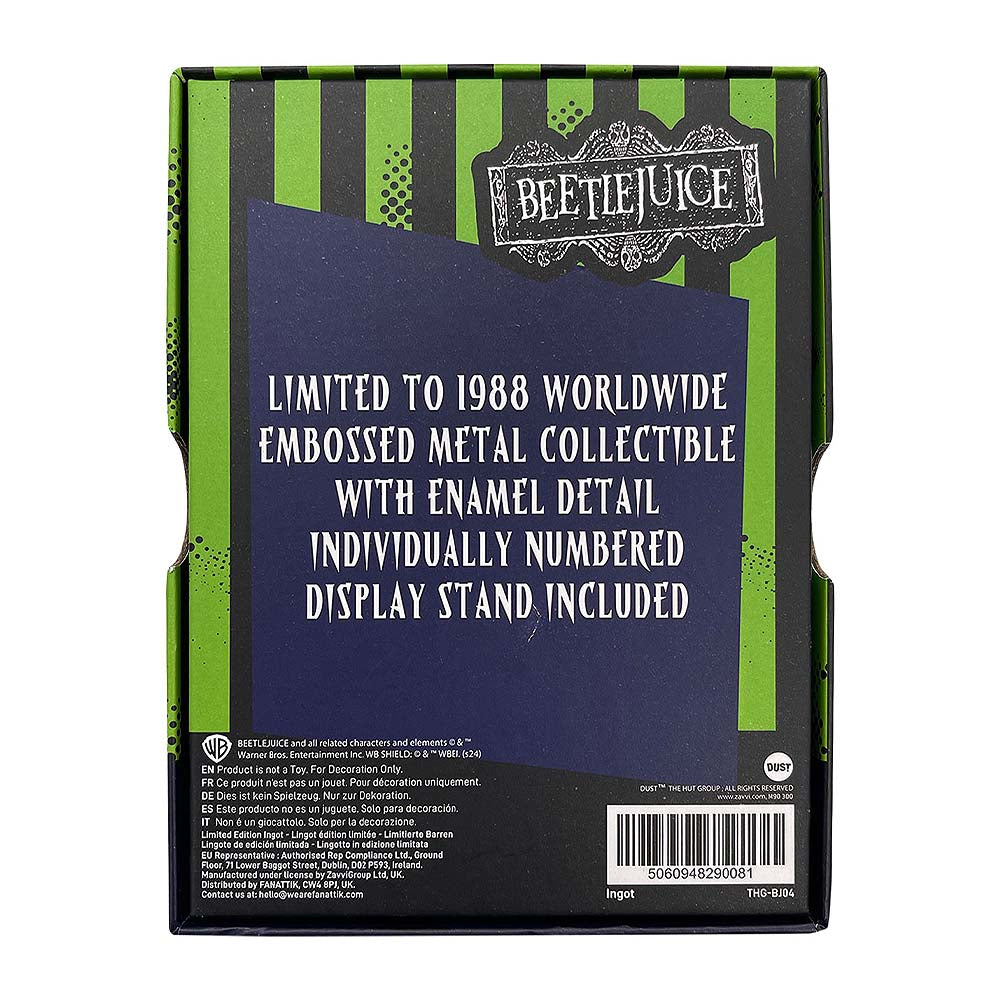 BEETLEJUICE - Gravestone Ingot / Limited Edition / Limited to 1988 pieces worldwide / Collectible