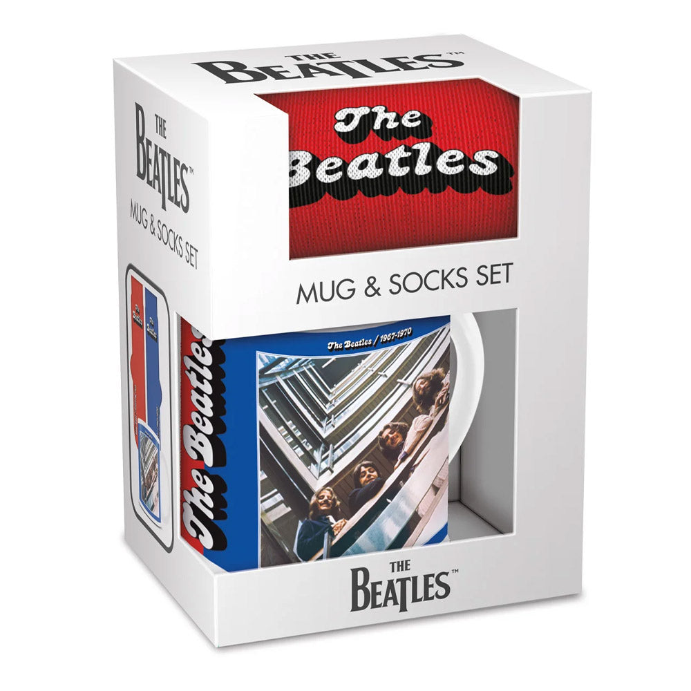 THE BEATLES (65th Anniversary) - Red and Blue / Mug & Socks Set / Mug