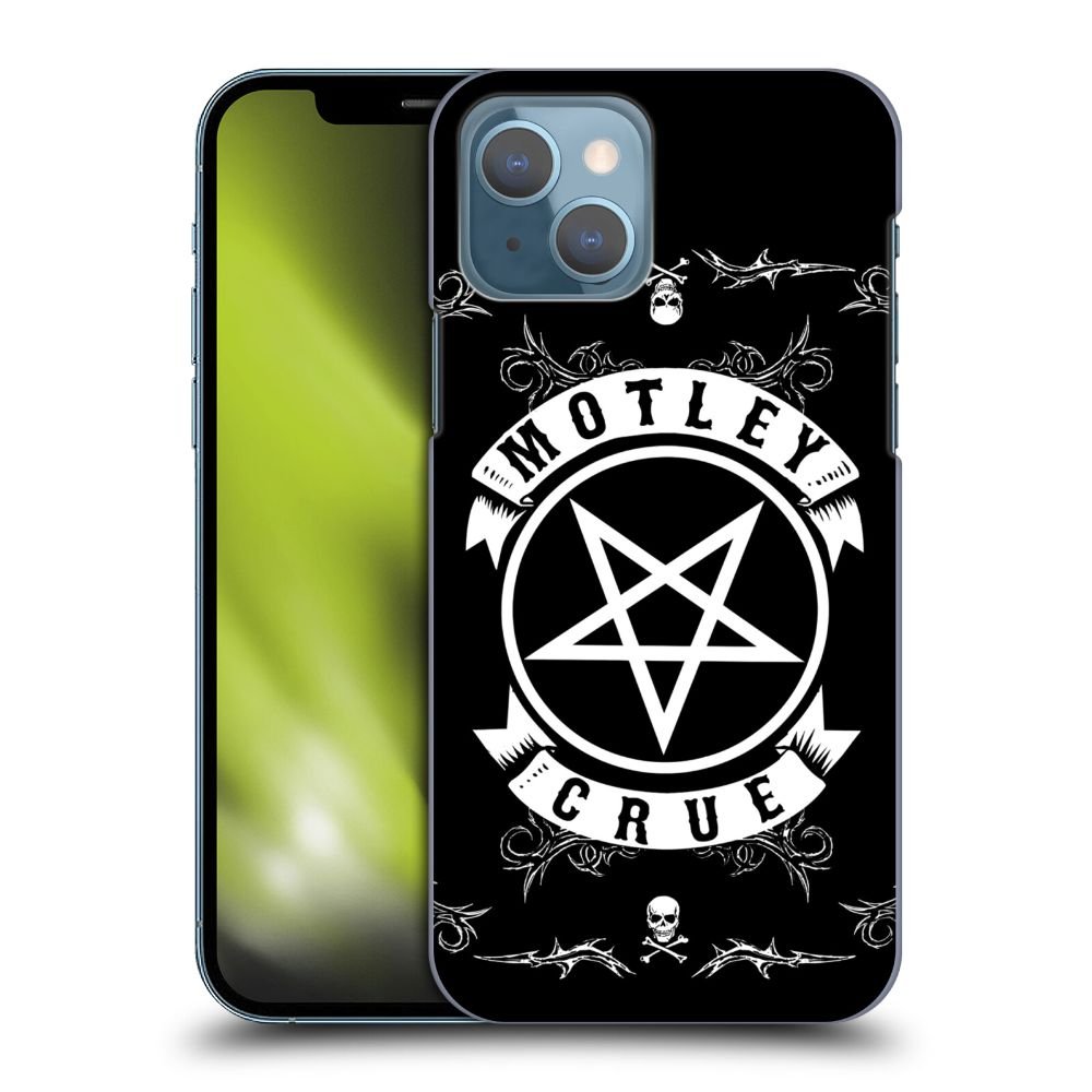 MOTLEY CRUE モトリークルー (来日 40周年 ) - Pentagram And Skull ハード case / Apple iPhoneケース - PGS