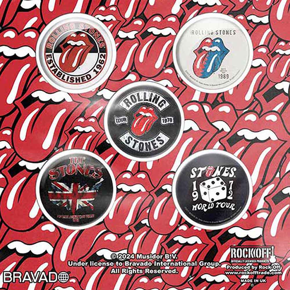 ROLLING STONES ローリングストーンズ (7月 新譜 記念 ) - Tour Collection / 5個セット / バッジ