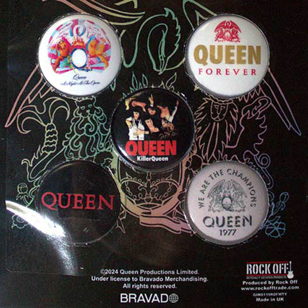 QUEEN クイーン (The Royal Four – 55th Anniversary ) - Killer Queen / 5個セット / バッジ