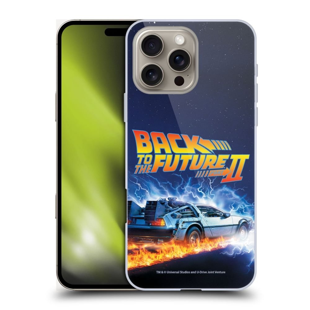 BACK TO THE FUTURE バックトゥザフューチャー (劇場公開 40周年 ) - II Key Art / Time Machine Car ハード case / Apple iPhoneケース - PGS