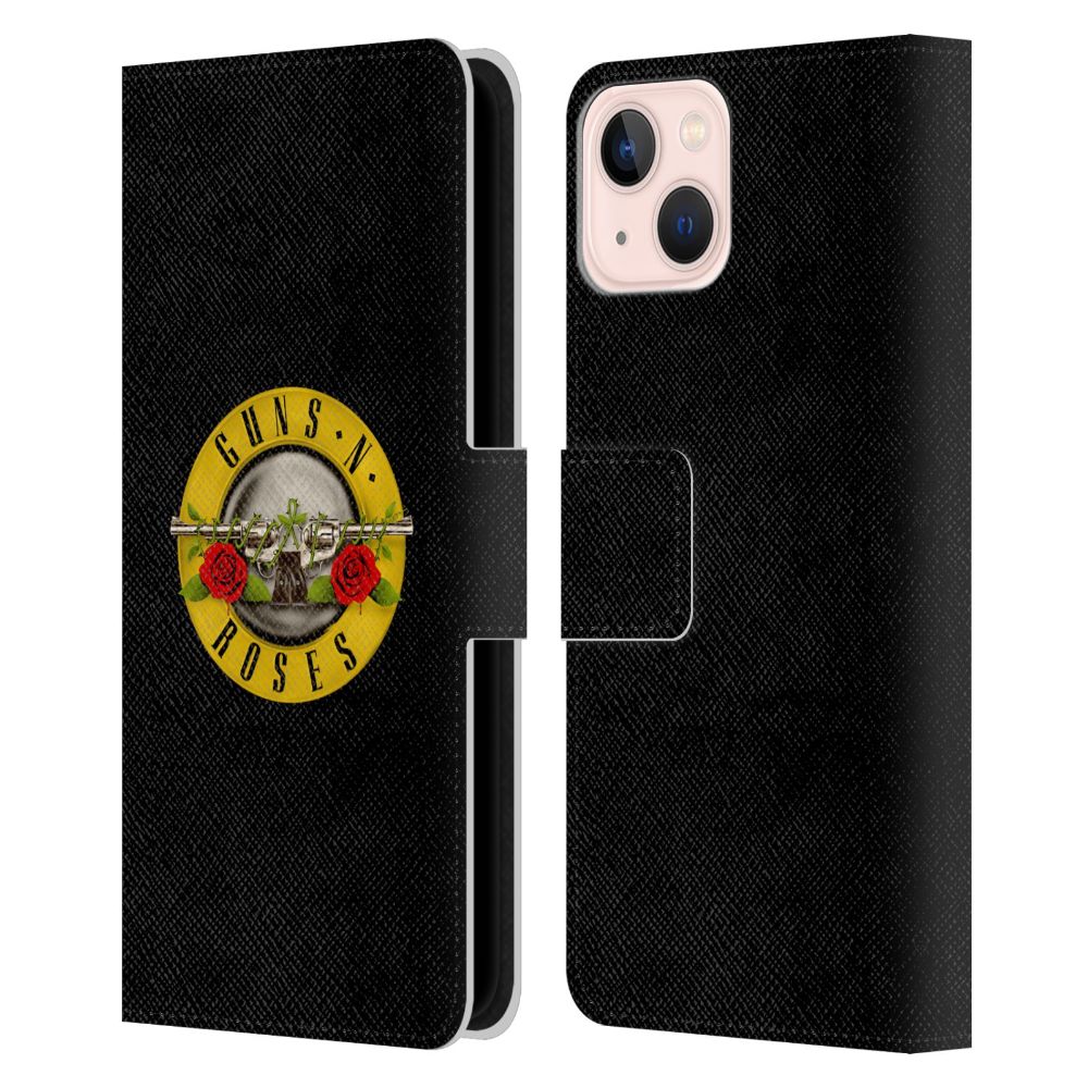 GUNS N ROSES ガンズアンドローゼズ (結成 40周年 ) - Bullet Logo レザー手帳型 / Apple iPhoneケース - PGS