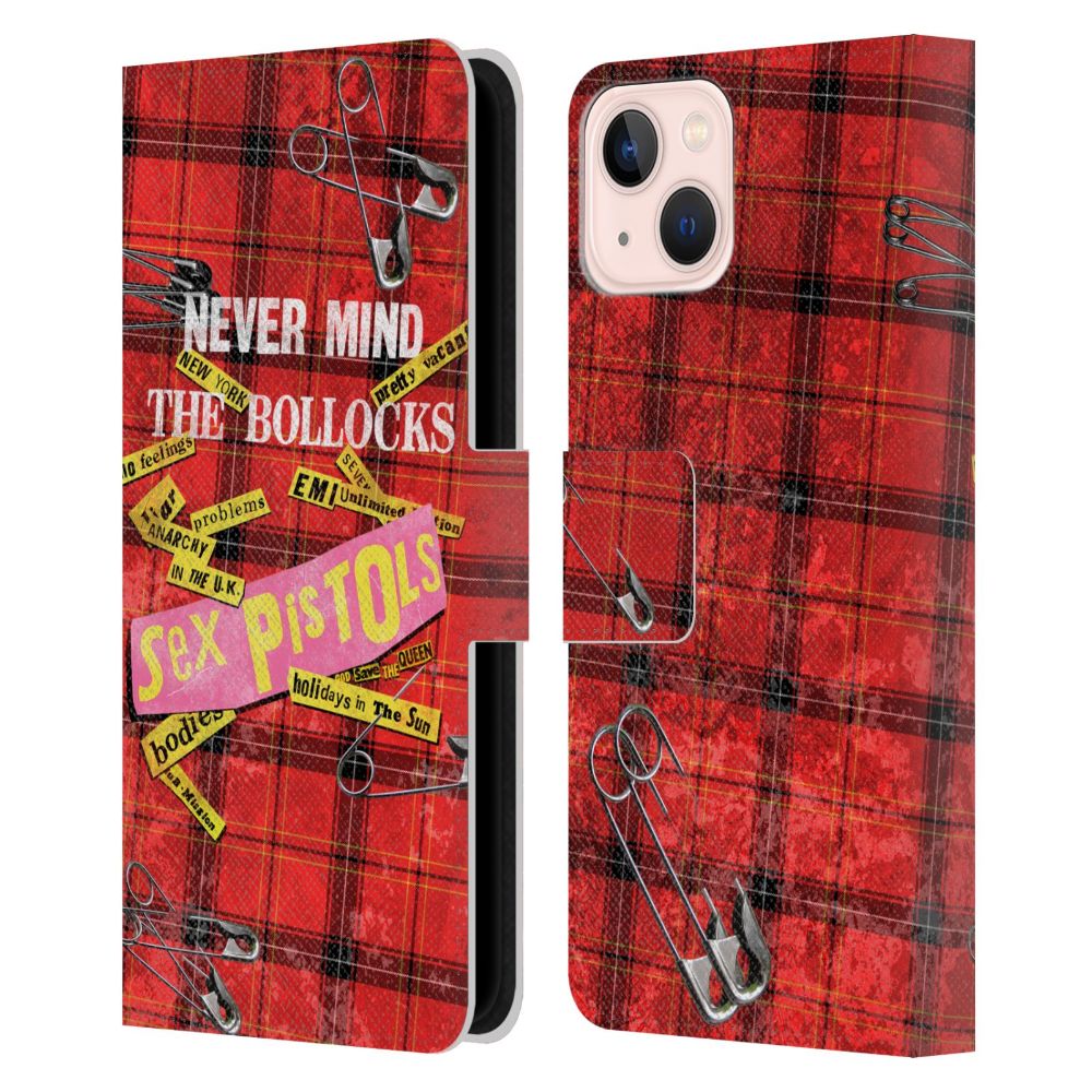 SEX PISTOLS セックスピストルズ - Tartan Print Song レザー手帳型 / Apple iPhoneケース - PGS