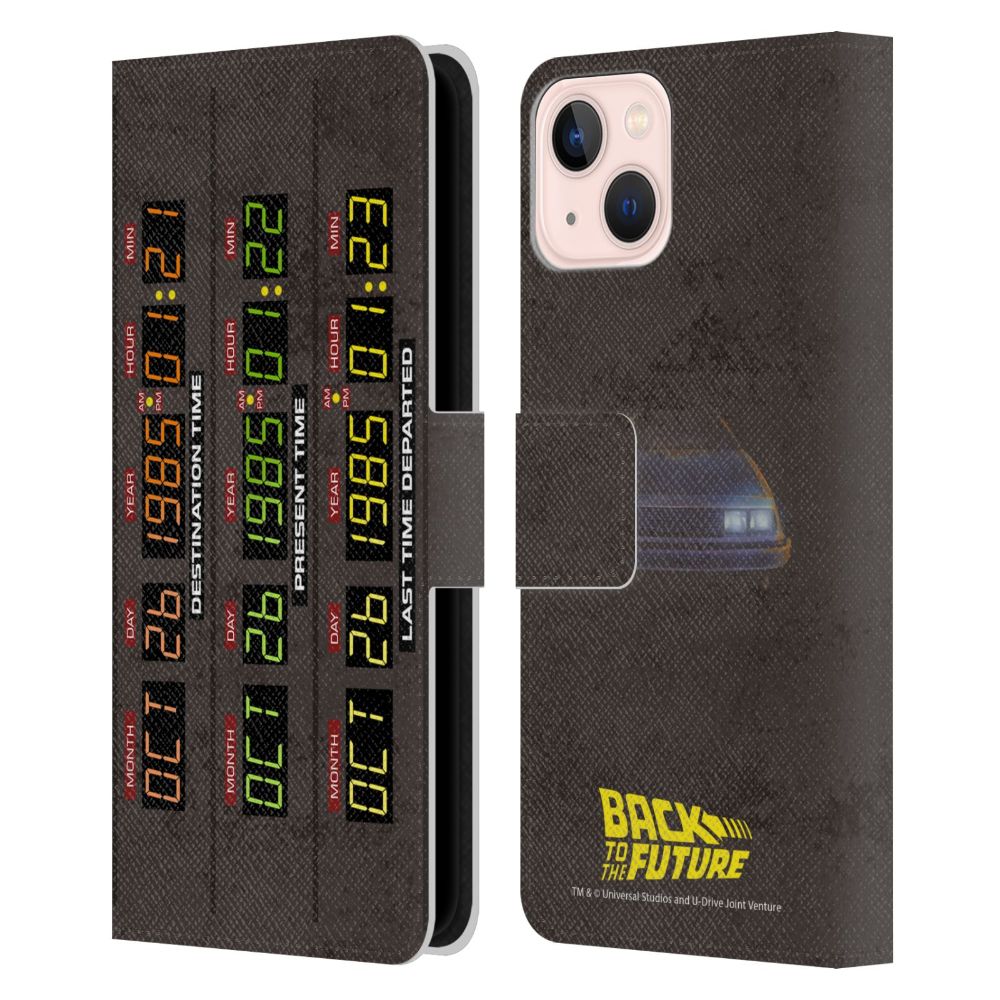 BACK TO THE FUTURE バックトゥザフューチャー (劇場公開 40周年 ) - Time Circuits レザー手帳型 / Apple iPhoneケース - PGS