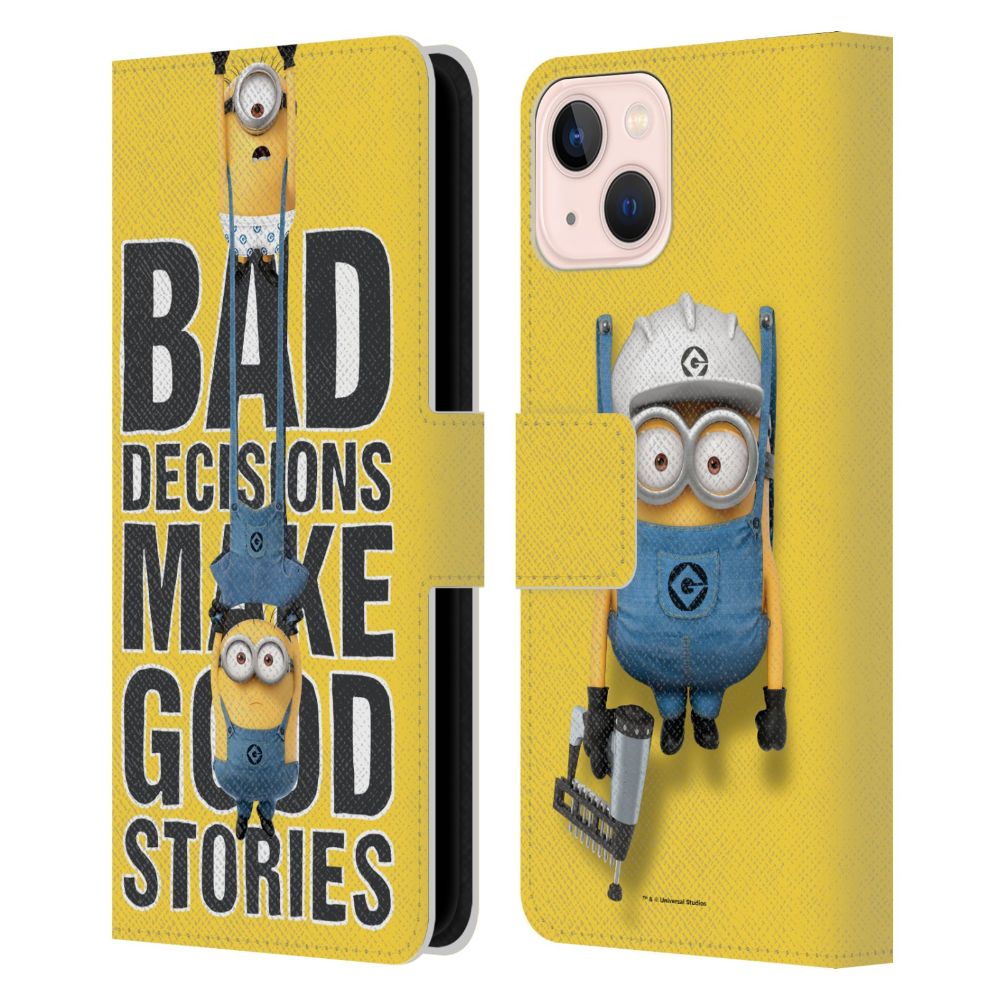 MINIONS ミニオンズ (公開 10周年 ) - Bad Decisions レザー手帳型 / Apple iPhoneケース - PGS