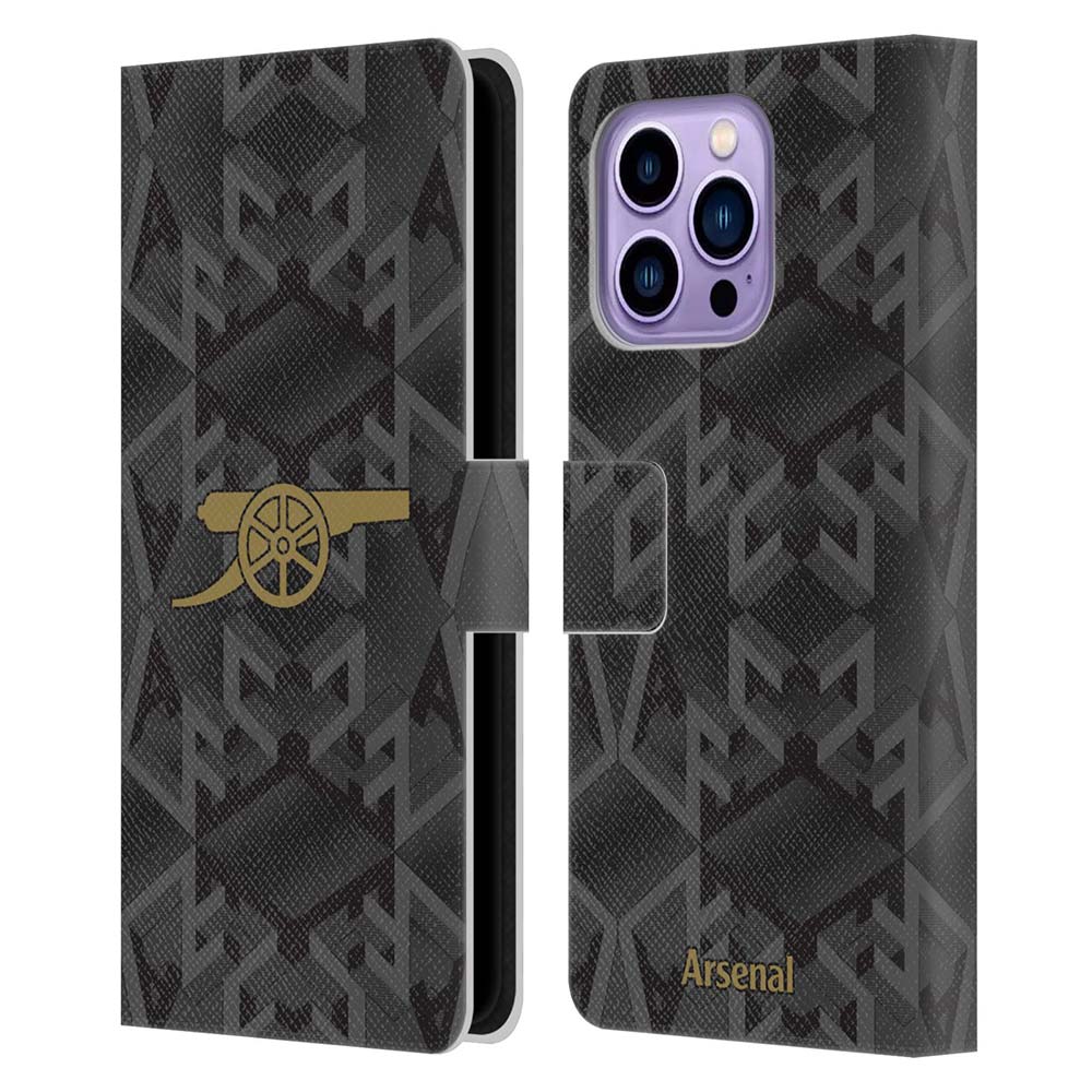 ARSENAL FC アーセナルFC - 2022/23 Crest Kit / Away レザー手帳型 / Apple iPhoneケース - PGS