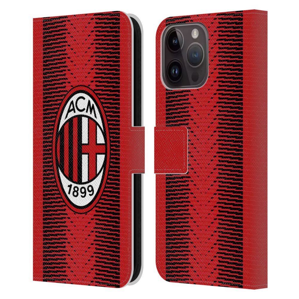 AC MILAN ACミラン (創設 125年 ) - 2023/24 Crest Kit / Homeレザー手帳型 / Apple iPhoneケース - PGS
